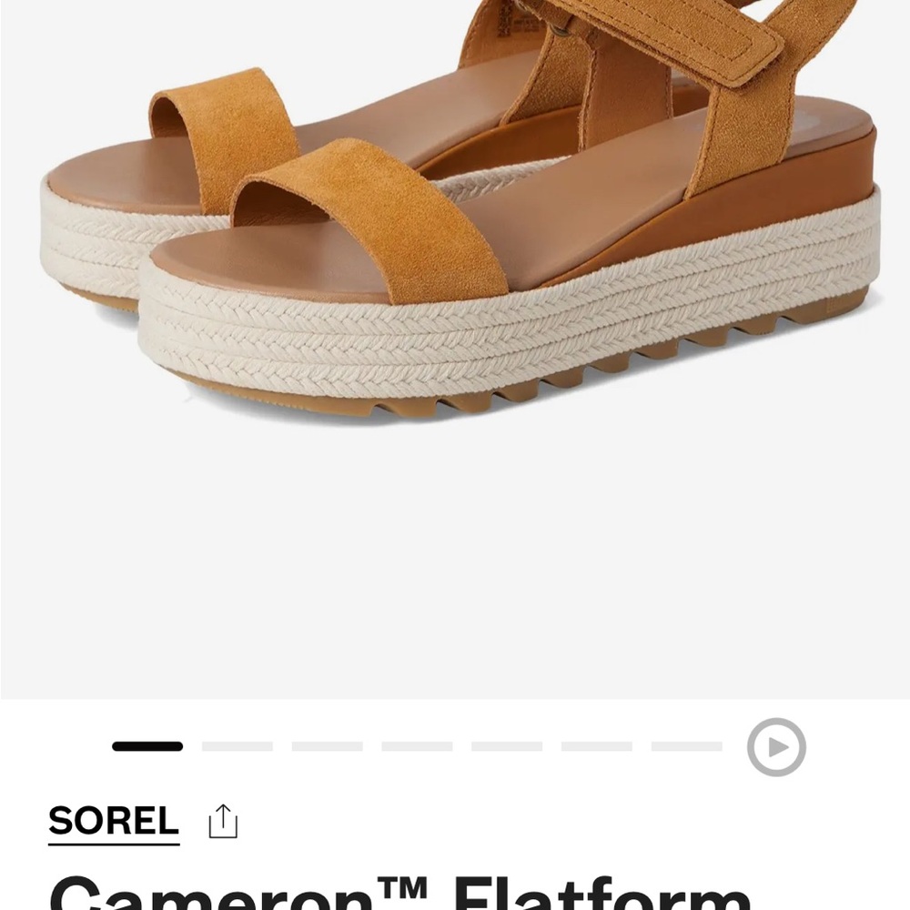 Sorel Women's Cameron™ Flatform Sandals - Tan Leather